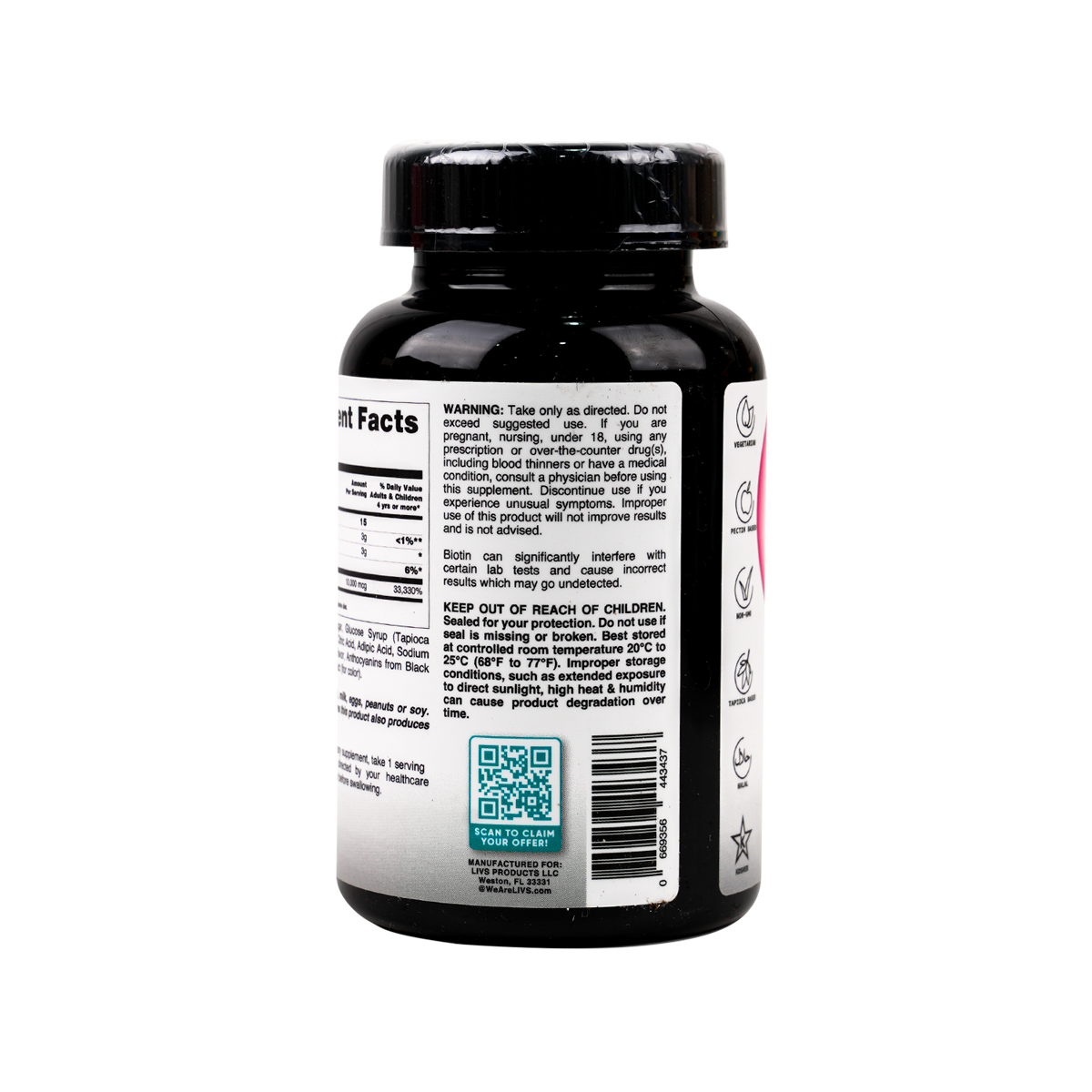 Livs Biotin 10000 Mcg 90 Gummies