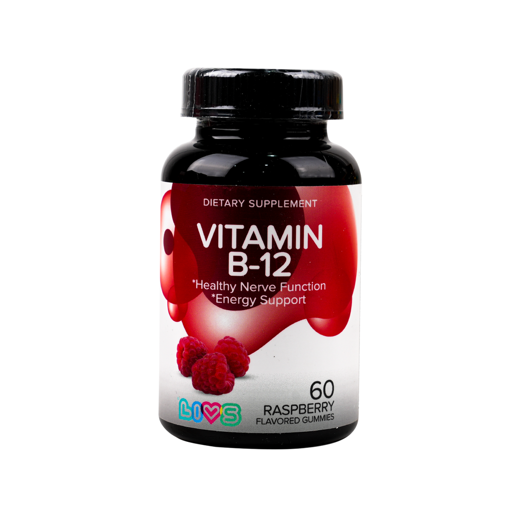 Livs Vitamin B-12 Raspberry Flavored 60 Gummies