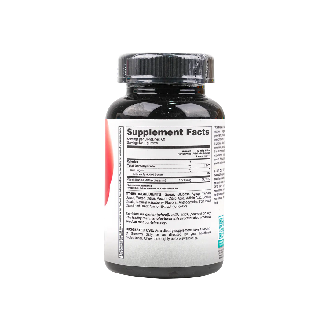 50909-Livs Vitamin B-12 Raspberry Flavored 60 Gummies +1