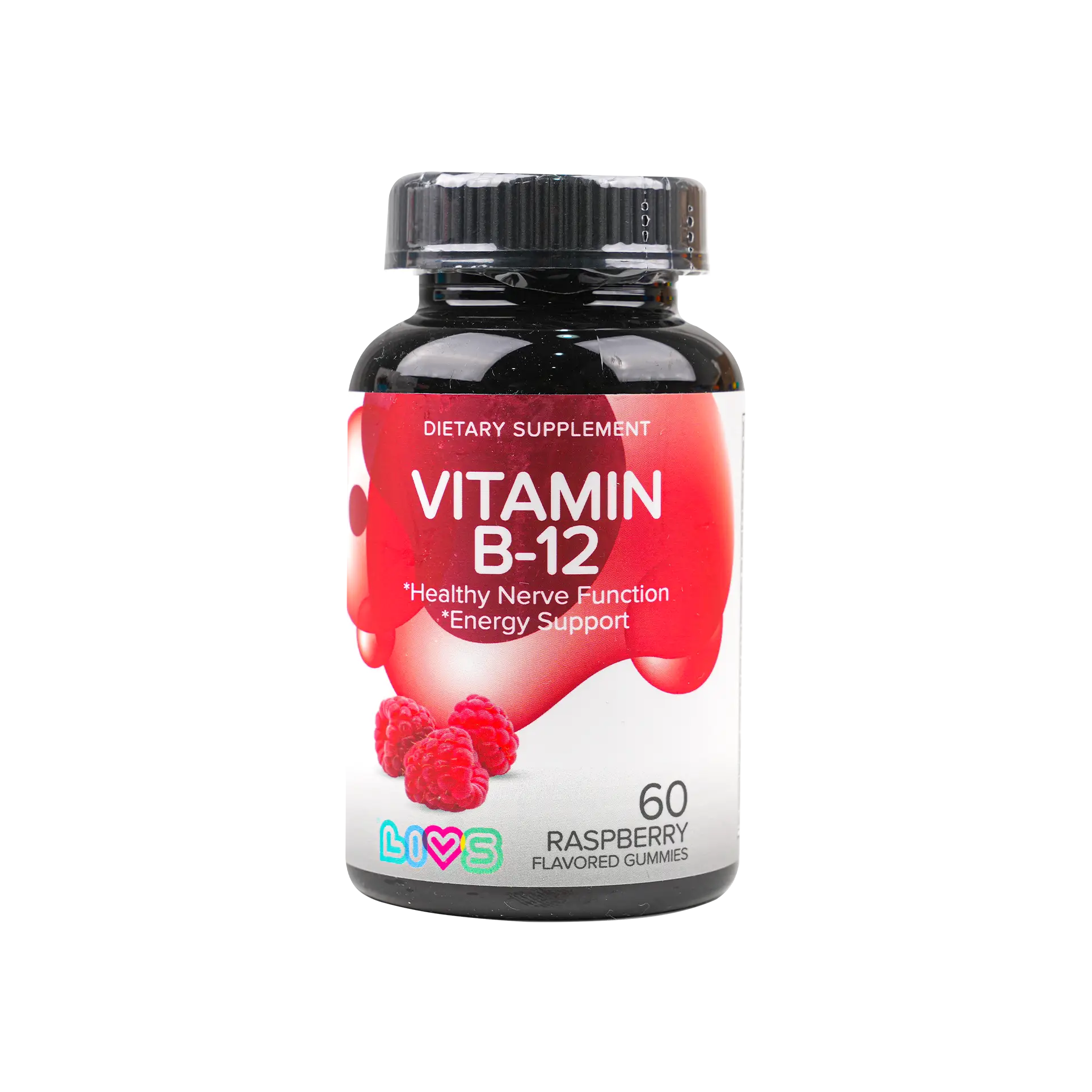 Livs Vitamin B-12 Raspberry Flavored 60 Gummies