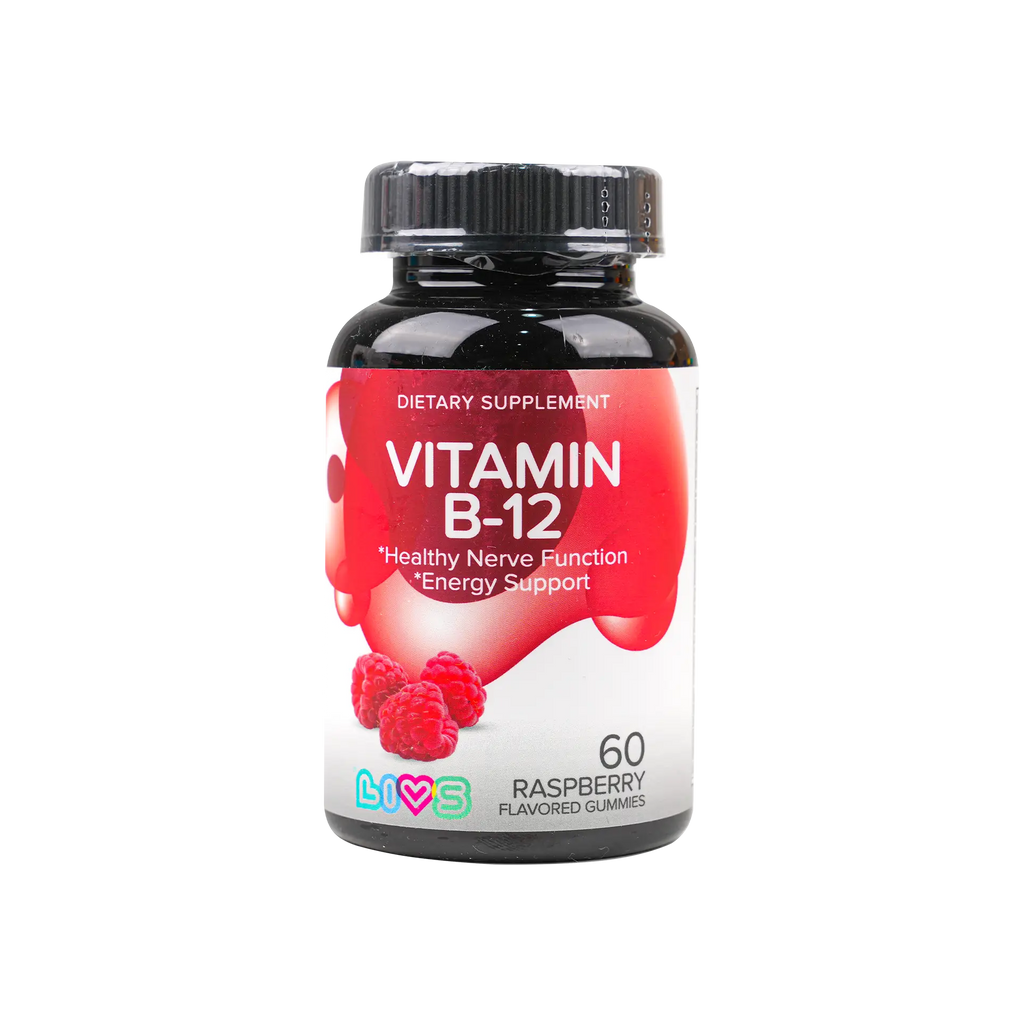 Livs Vitamin B-12 Raspberry Flavored 60 Gummies
