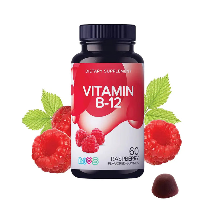 50909-Livs Vitamin B-12 Raspberry Flavored 60 Gummies +3
