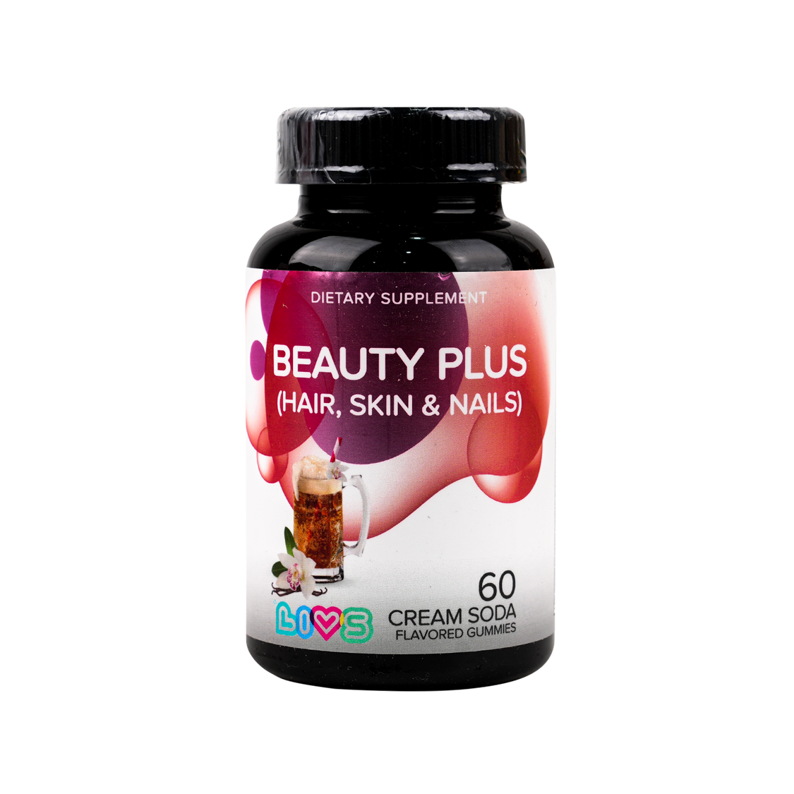 Livs Beauty Plus (Hair Skin & Nails) Cream Soda 60 Gummies