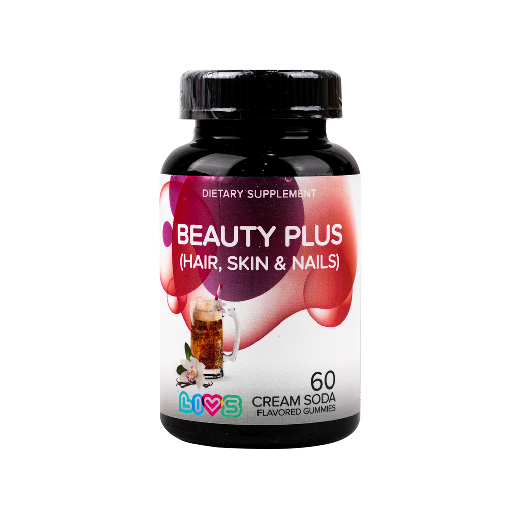 Livs Beauty Plus (Hair Skin & Nails) Cream Soda 60 Gummies