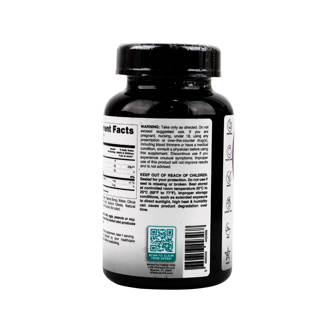 50913-Livs Sleep (Melatonin &amp; Magnesium) Strawberry 60 Gummies +2