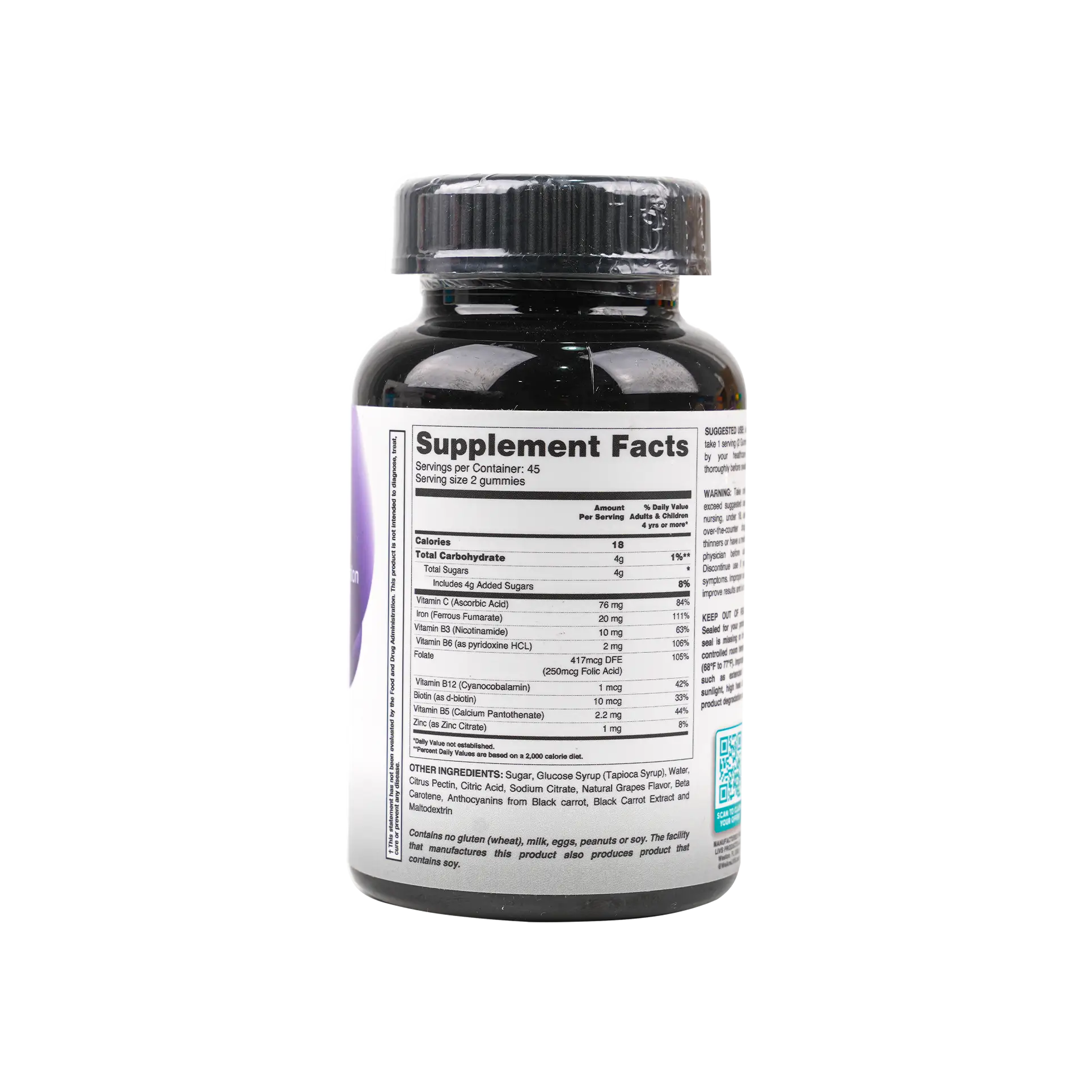 Livs Iron Plus Grape 90 Gummies
