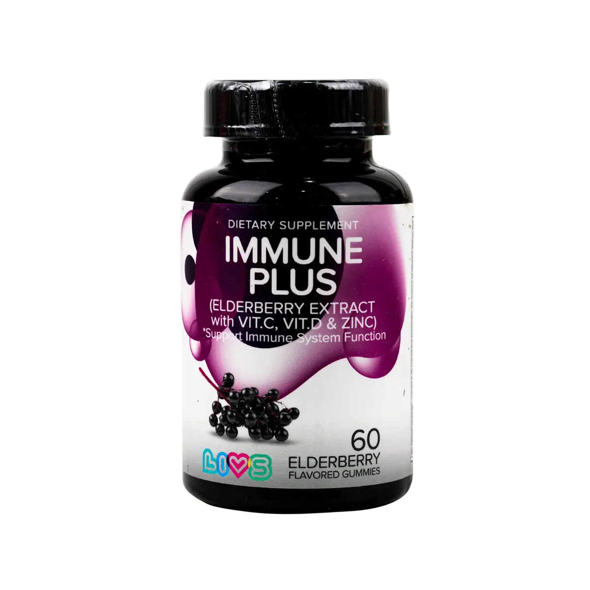50916-Livs Immune Plus Elderberry Flavor 60 Gummies