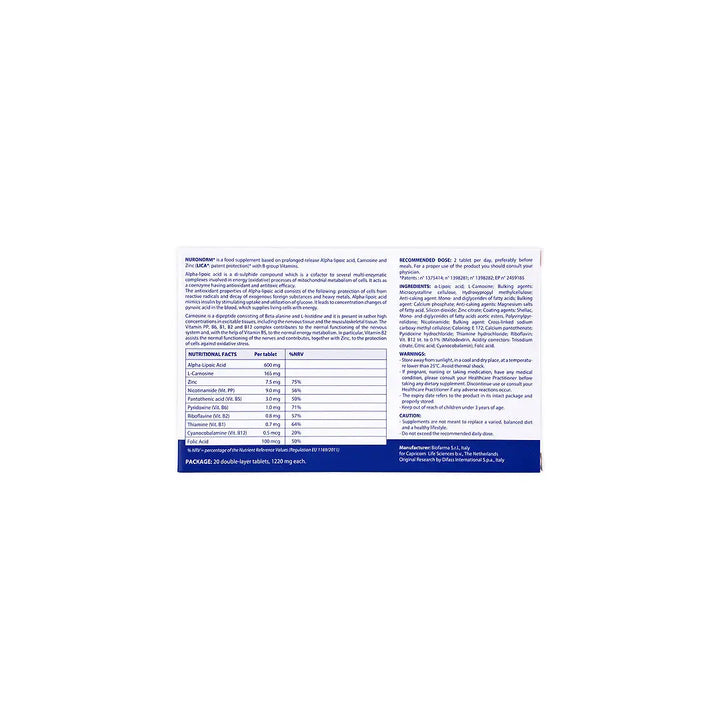 50928-Nuronorm 20 Tablets +3
