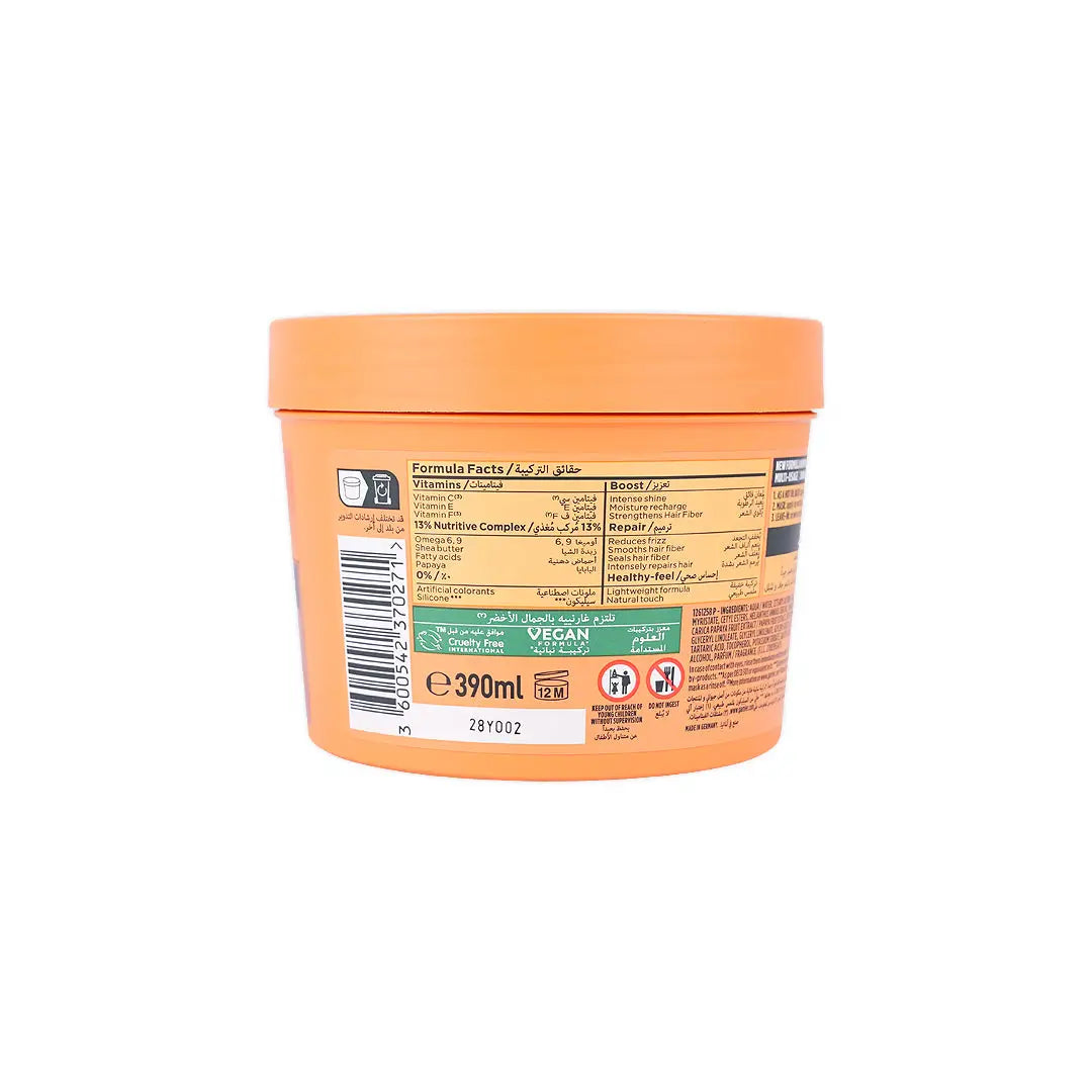 garnier ultra doux repairing hairfood mask390ml damaged hair