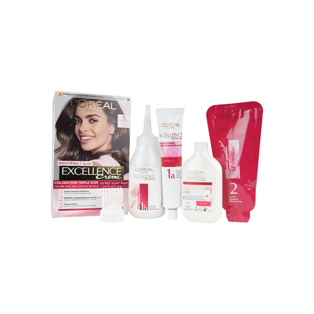 L_oreal Excellence Creme Triple Care Color- 5 Light Brown