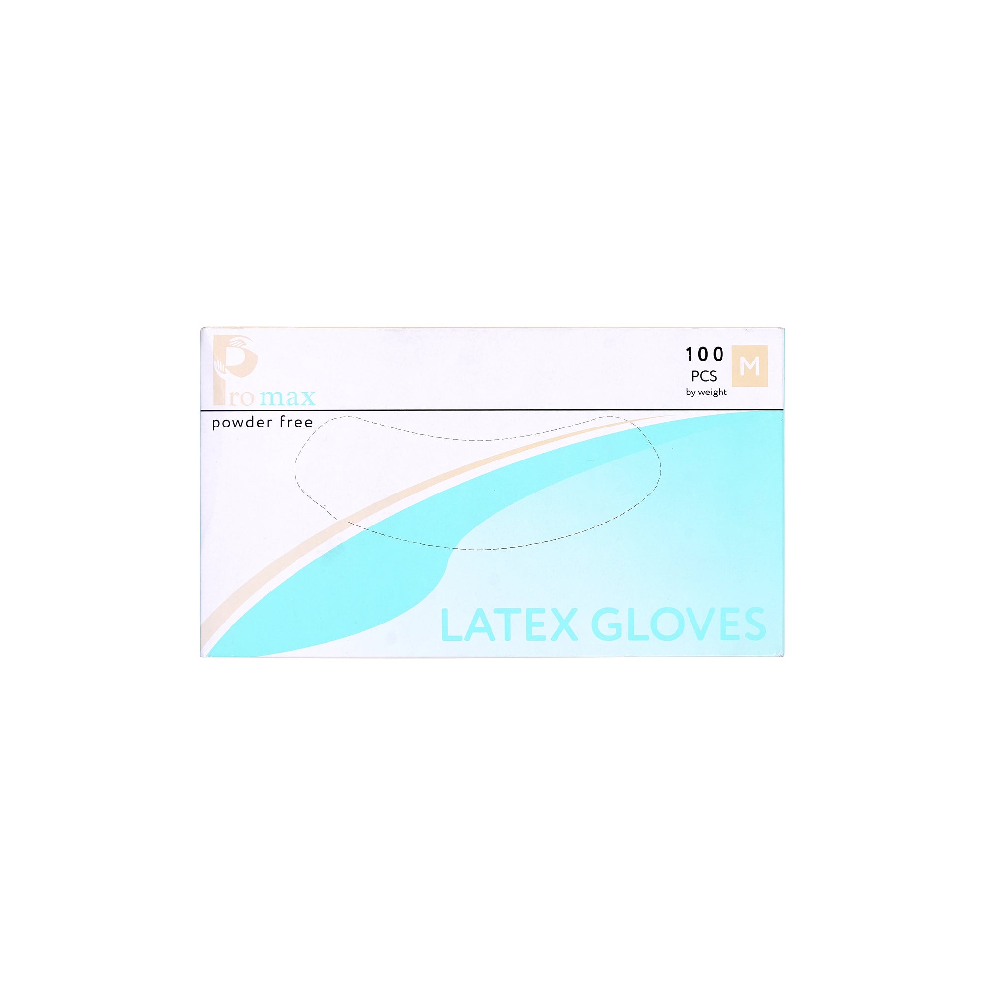 50954-Promax Latex Examination Gloves 100 Pcs Power Free Size-M 