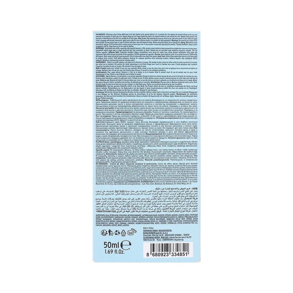 50955-Dr.Clinic Corrective Whitening Cream SPF50+ 50Ml +6