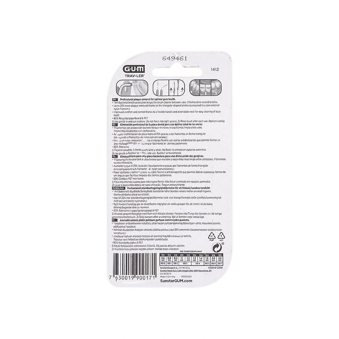 GUM Trav-Ler Interdental Brush 0.9mm 6pcs