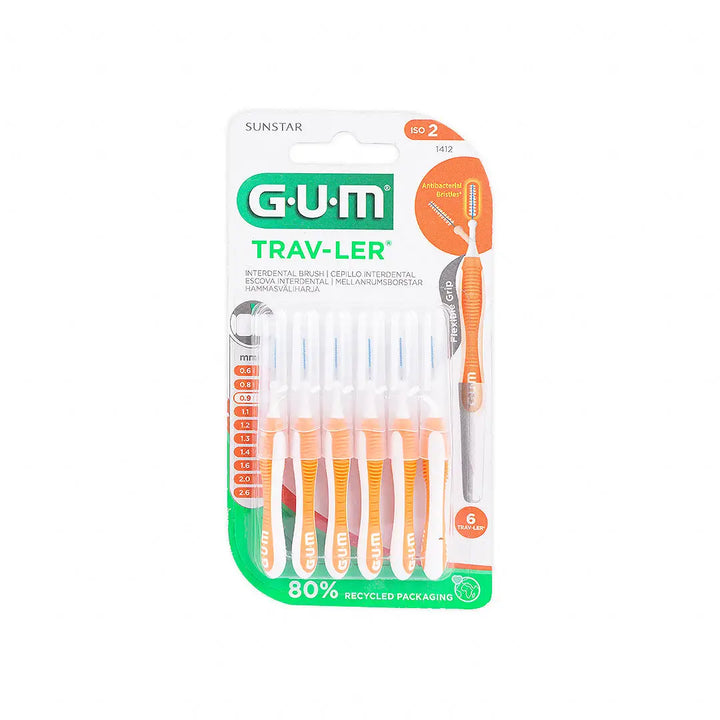 50969-GUM Trav-Ler Interdental Brush 0.9mm 6pcs