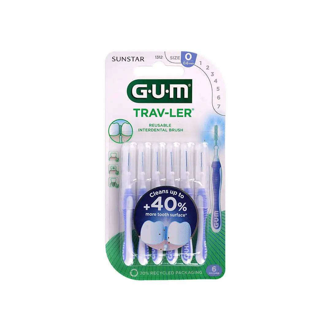 GUM Trav-Ler Interdental Brush 0.6mm 6pcs