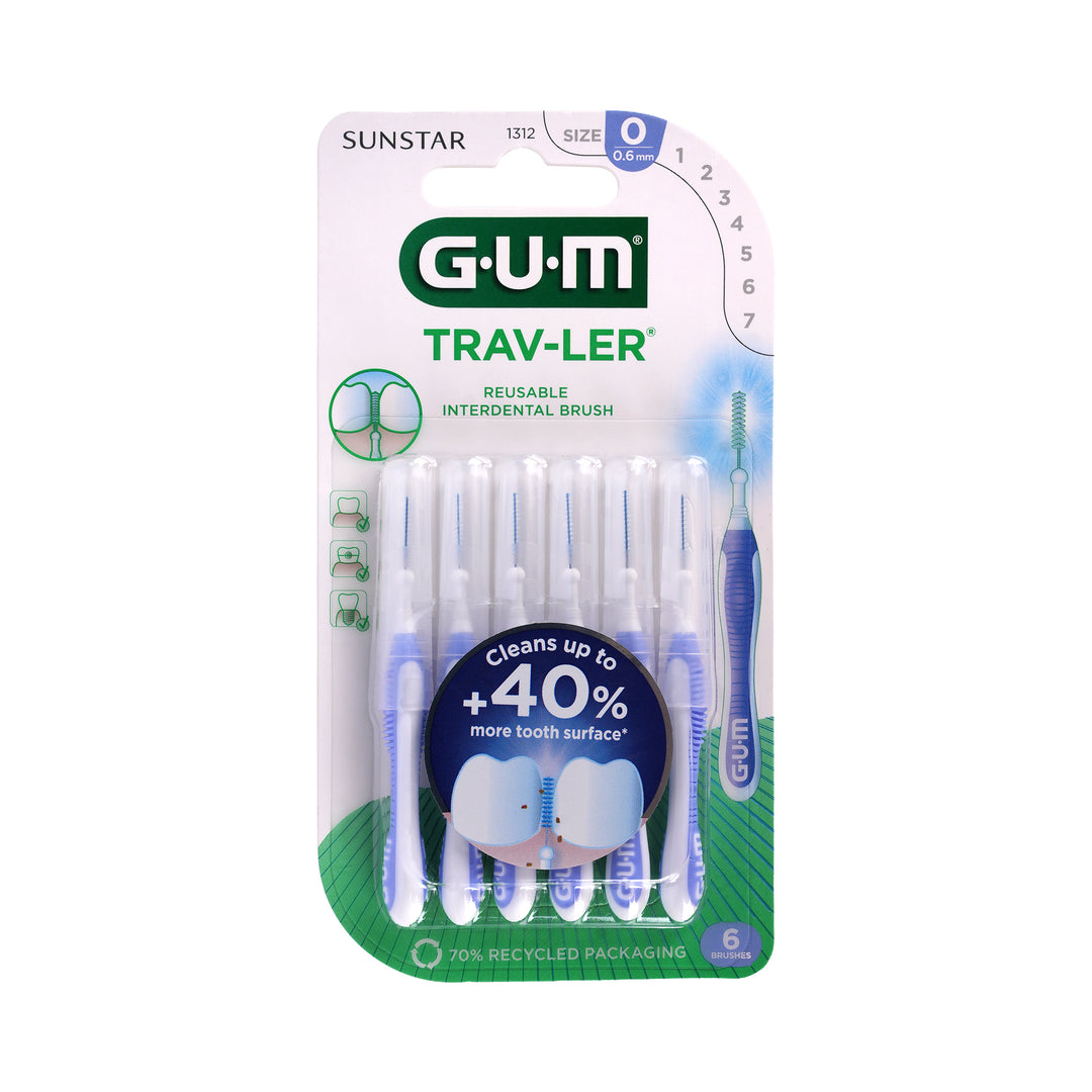 50971-GUM Trav-Ler Interdental Brush 0.6mm 6pcs 