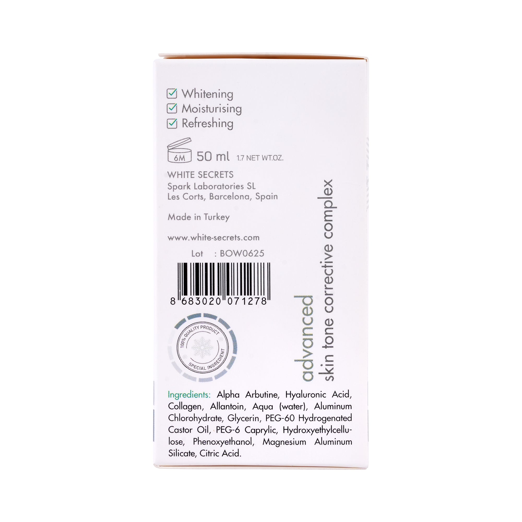 50976-White Secret's Ultra Gentle W&B Roll-On Deodorant 50ml +7