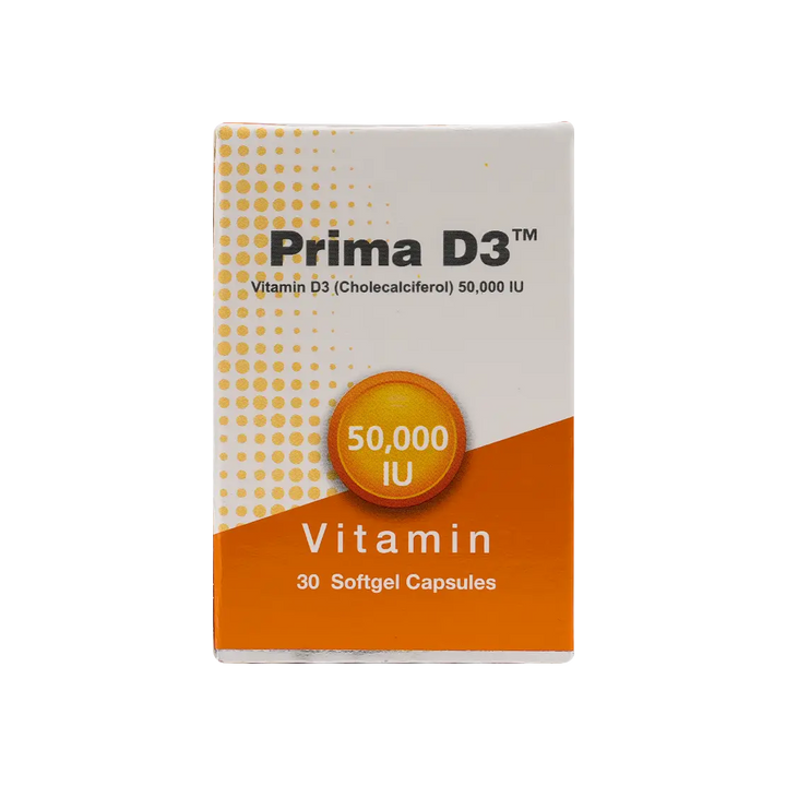51033-Prima Vitamin D3 50,000IU 30Softgel Capsules
