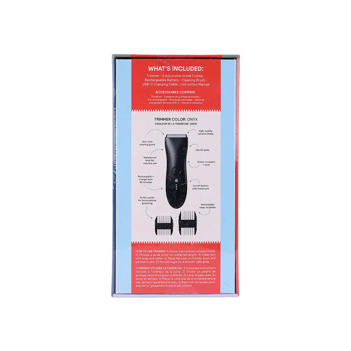 51056-Meridian Body Hair Trimmer-Onyx +1