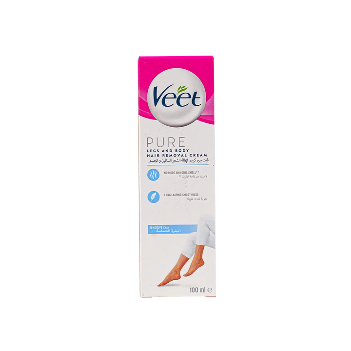 51064-Veet Pure Legs &amp; Body Hair And Removal Cream 100ML