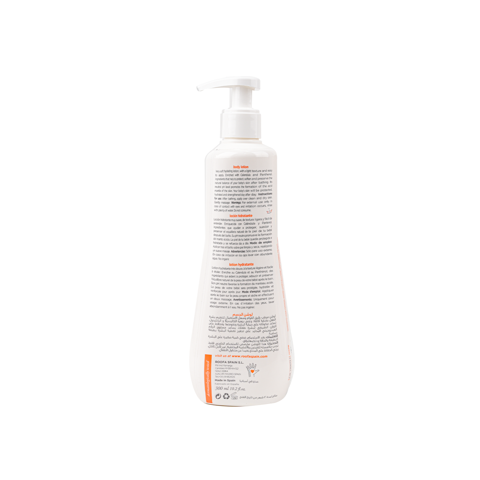 Roofa Calendula & Panthenol Body Lotion 300ml