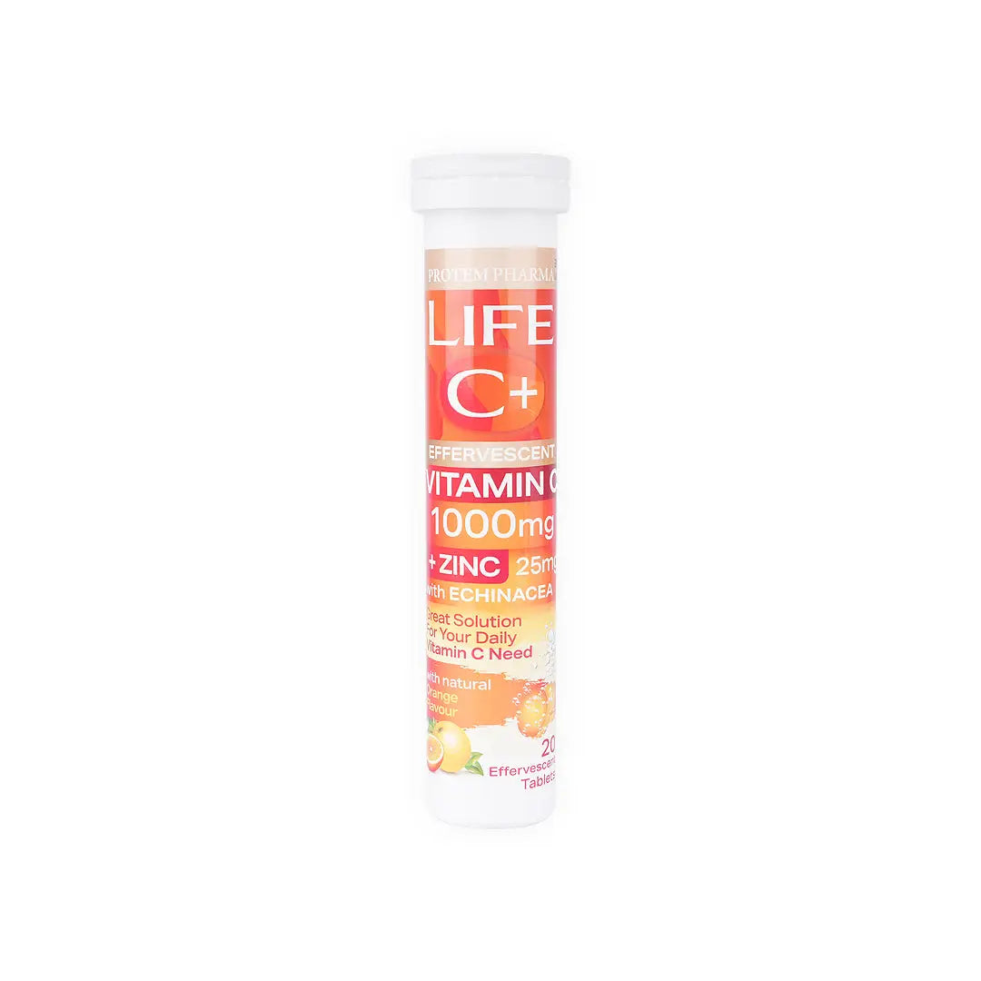 Protem Pharma Life Vitamin C 1000Mg 20 Tab - Orange Flavour
