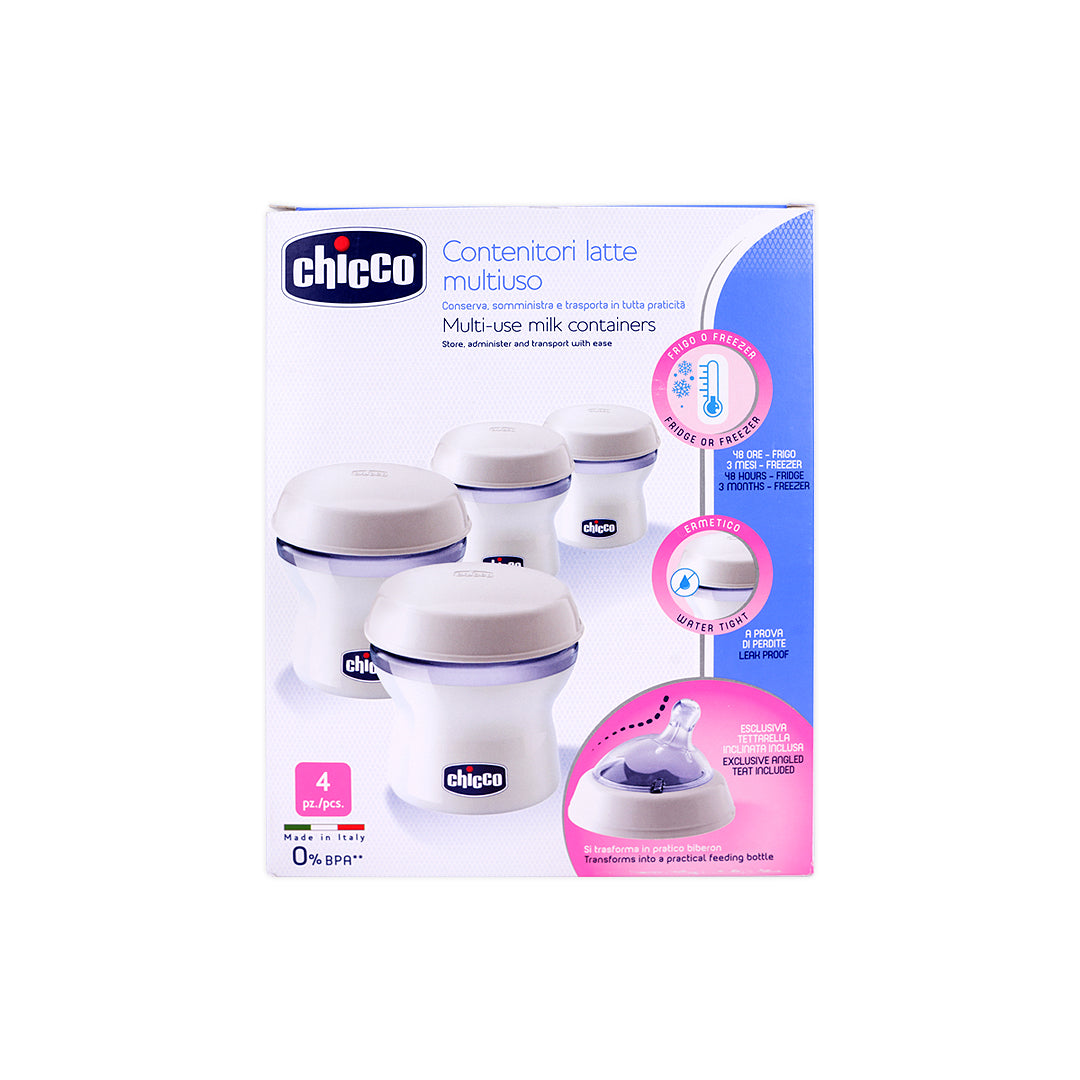 Chicco Multi-Use Milk Containers 4 pcs