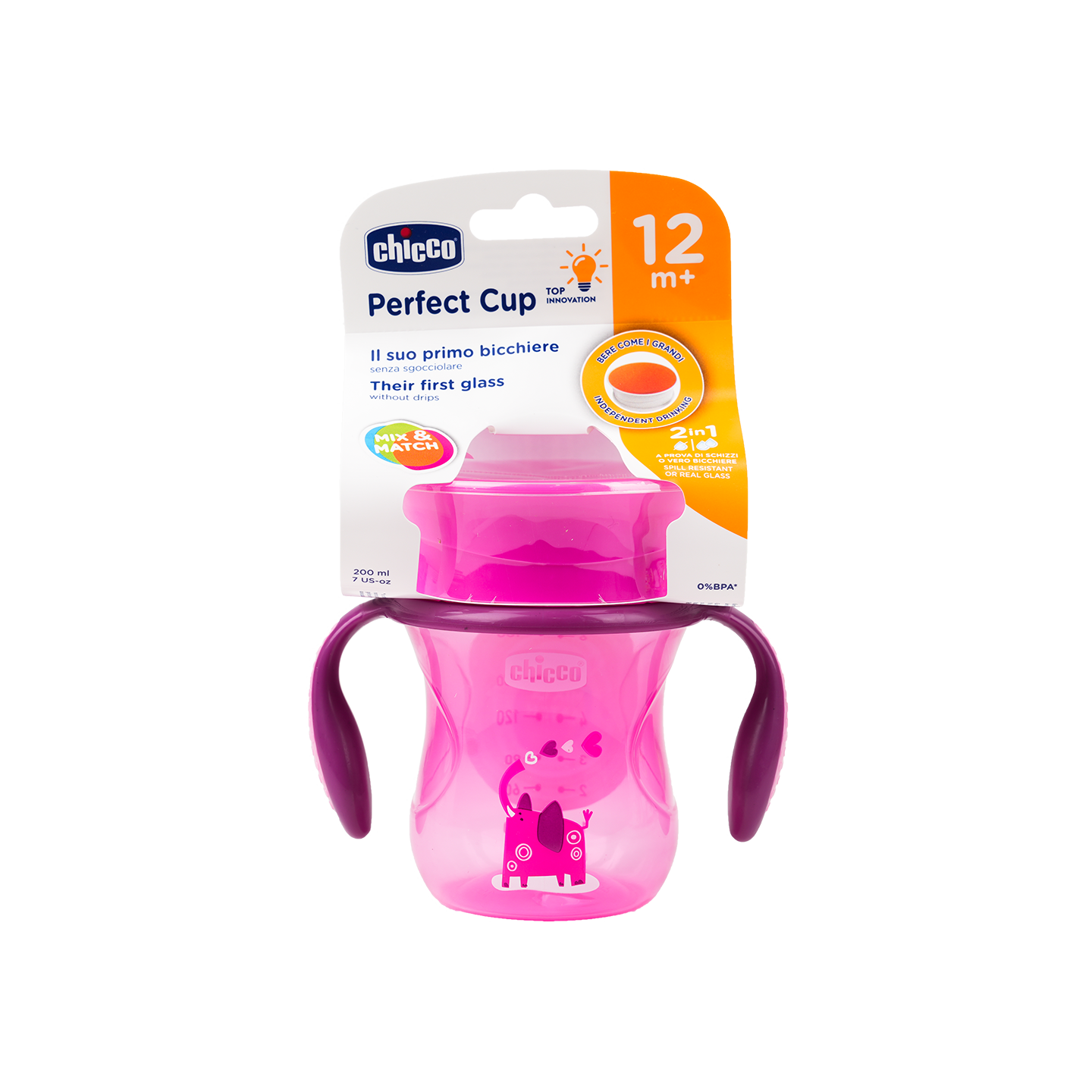 Chicco Perfect Cup Girl 200ml (12m+) -0053/1370