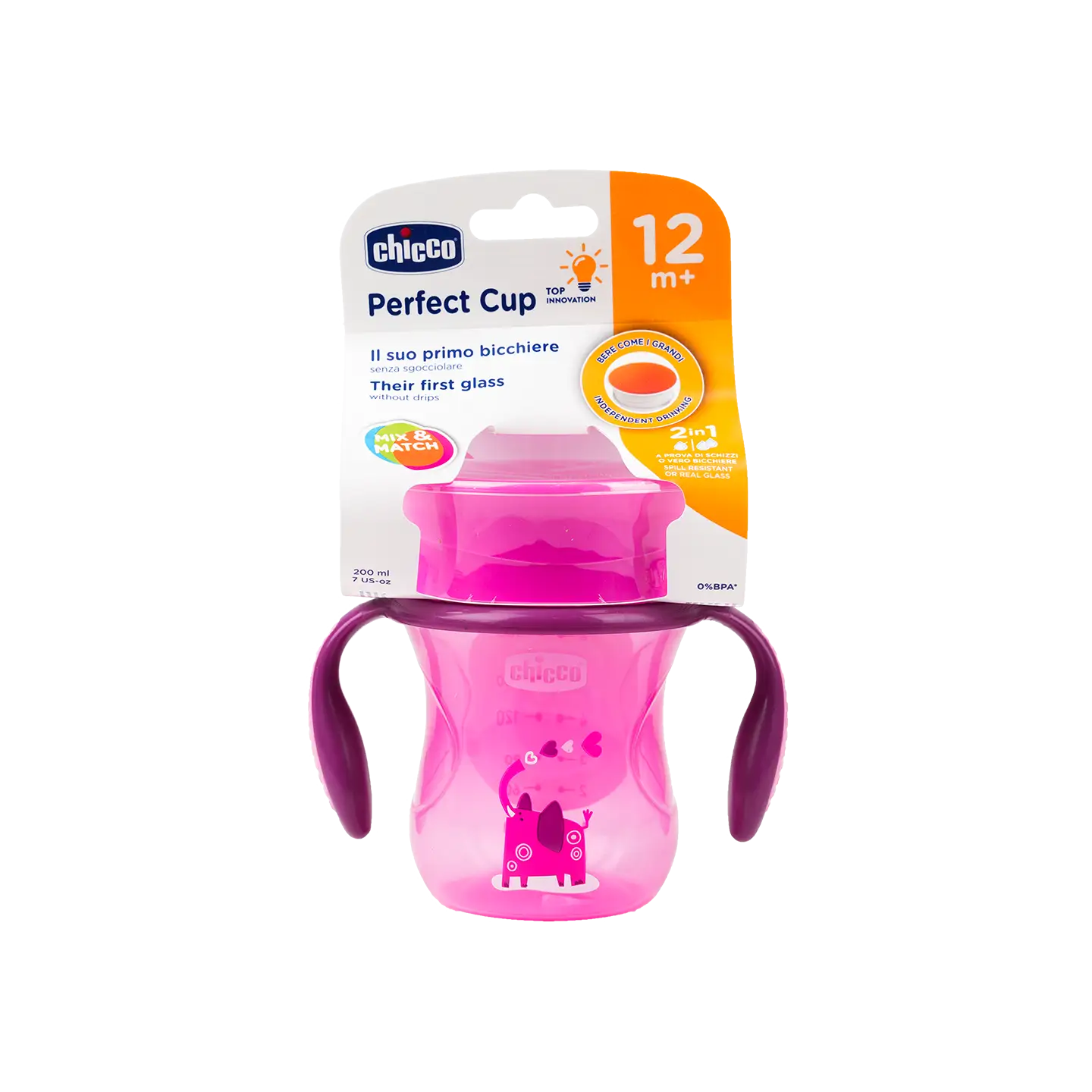 Chicco Perfect Cup Girl 200ml (12m + ) -0053/1370