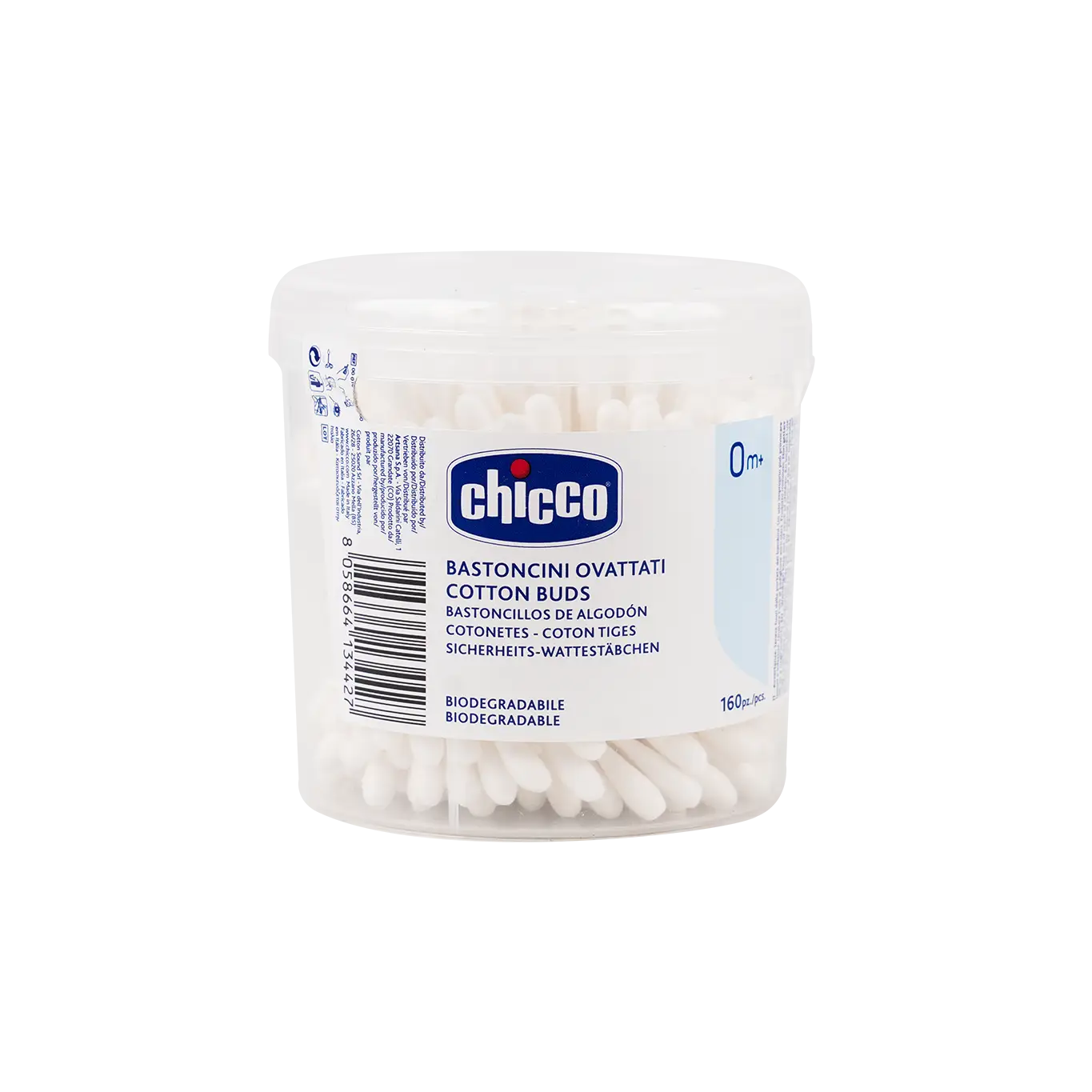 Chicco Cotton Buds (0M + ) 160Pcs-4427