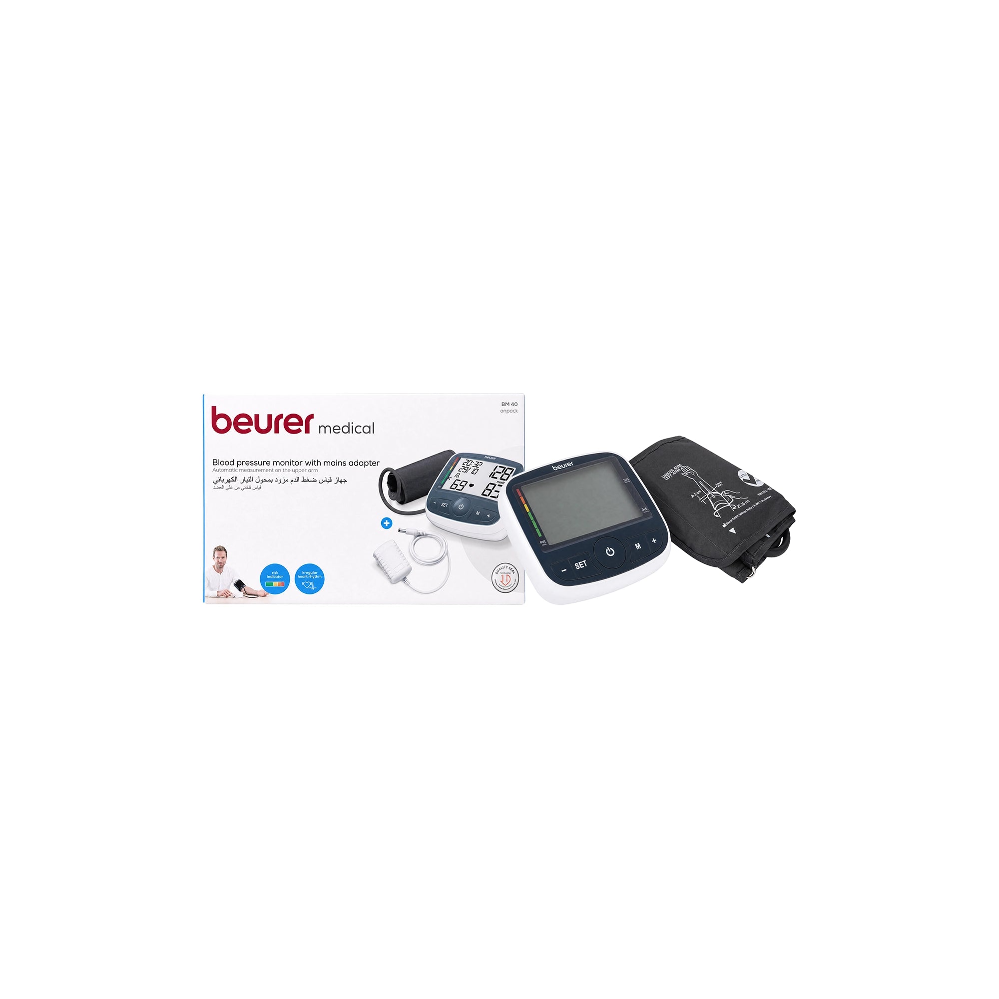 51153-Beurer Upper Arm BP Monitor+Adaptor-BM40