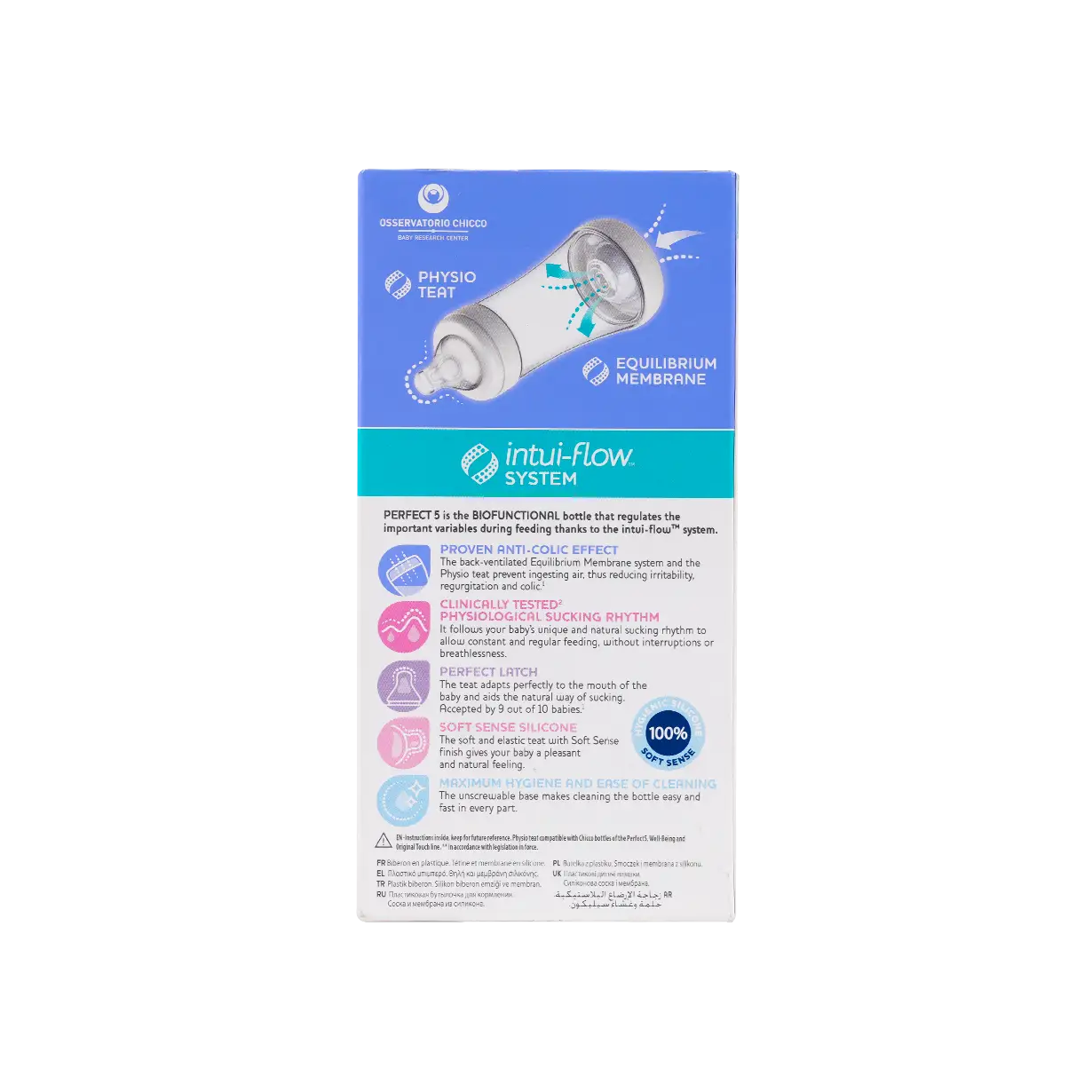 Chicco Perfect 5 Slow Bottle Pink (0m+)150ml-1939