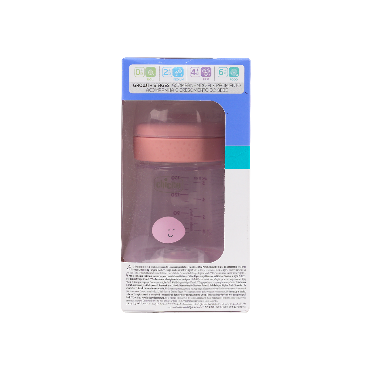 Chicco Perfect 5 Slow Bottle Pink (0m+)150ml-1939