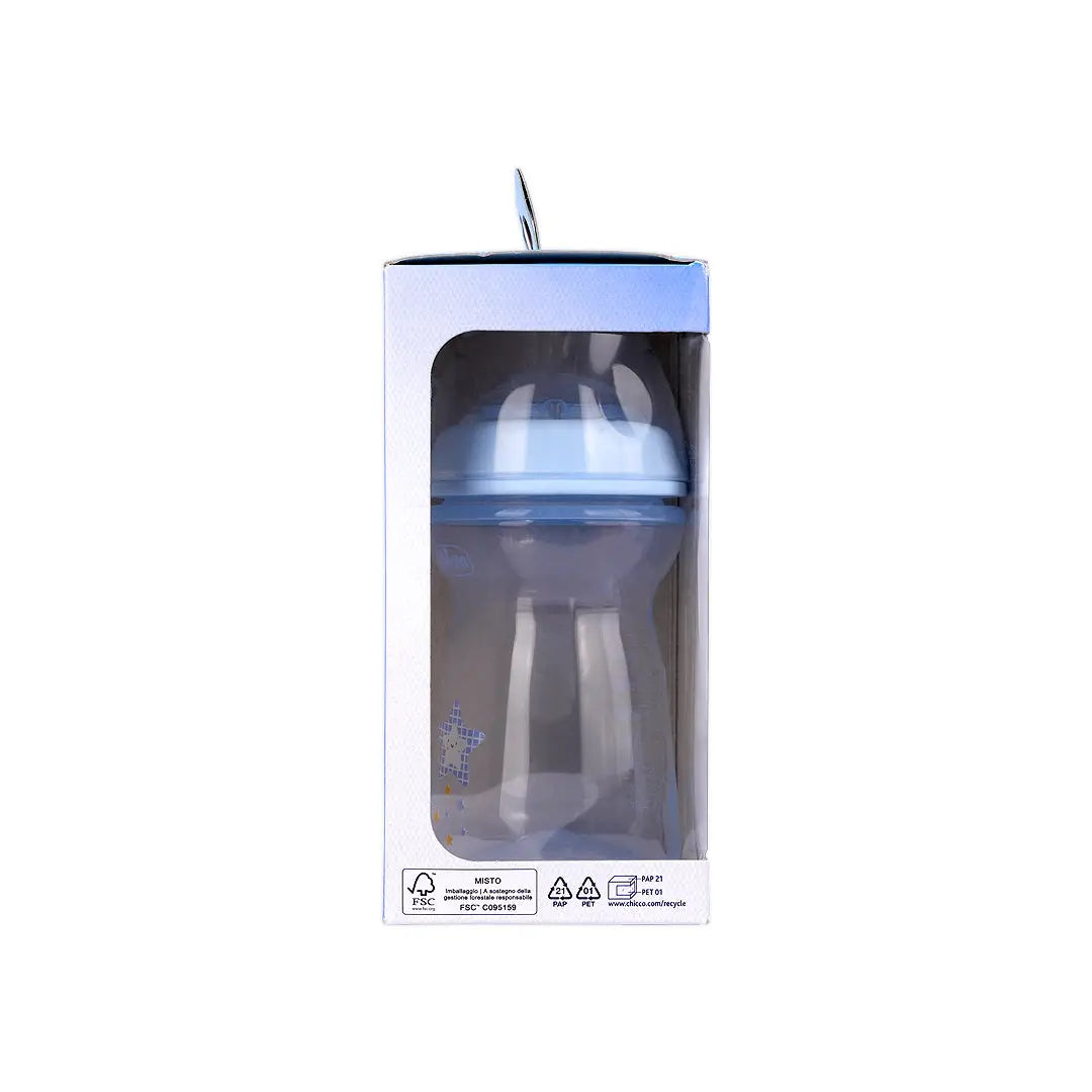 51197-Chicco Natural Feeling Bottle Blue 330ml (6m+) +3
