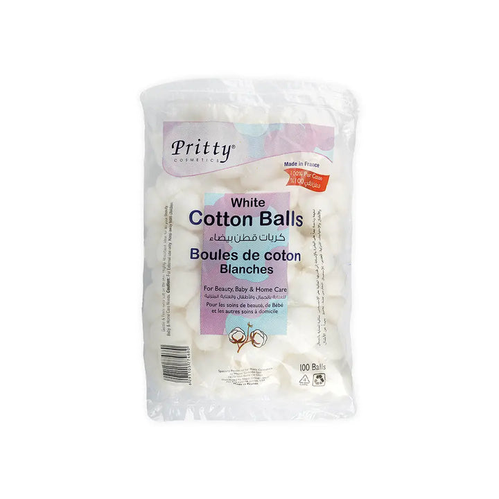 51223-Pritty Cotton 100 Balls-White