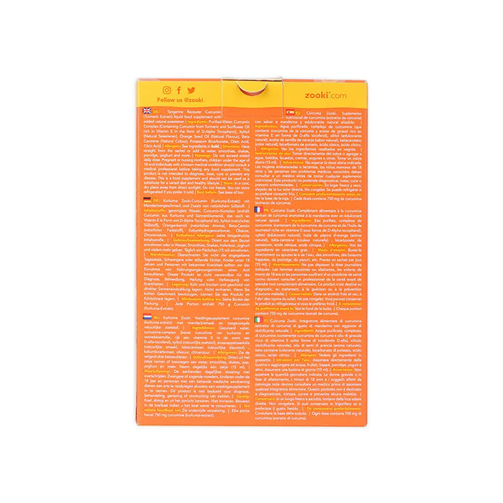 51236-Zooki Turmeric 750mg 15mlx14 Sachets - Tangerine +4