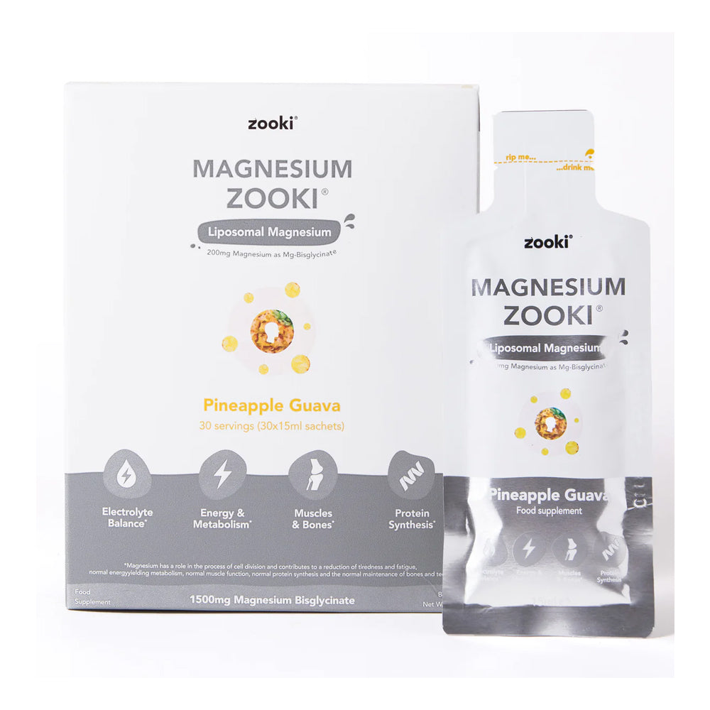 Zooki Magnesium 1500mg 15ml X 14 Sachets - Pineapple Guava