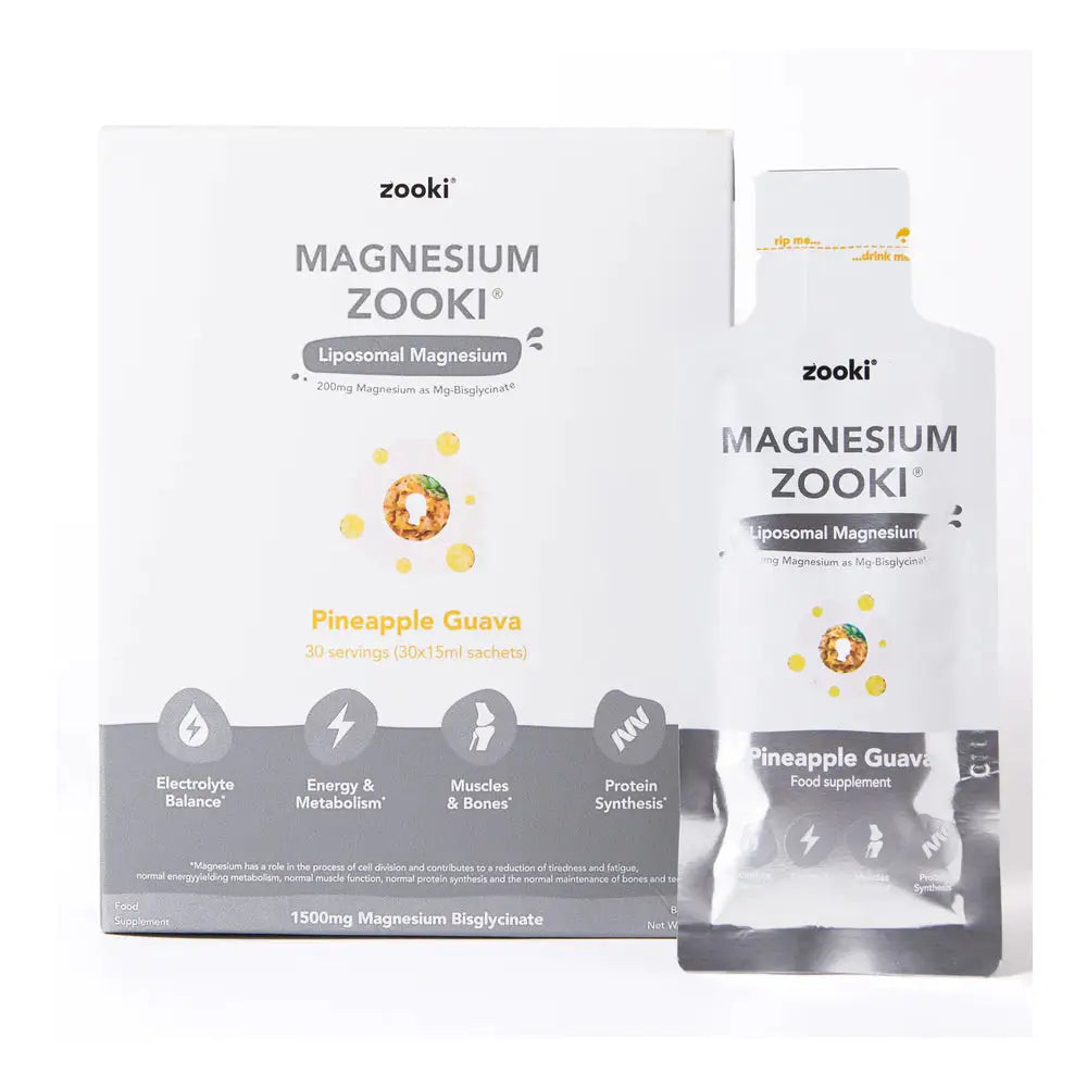 51237-Zooki Magnesium 1500mg 15ml X 14 Sachets - Pineapple Guava