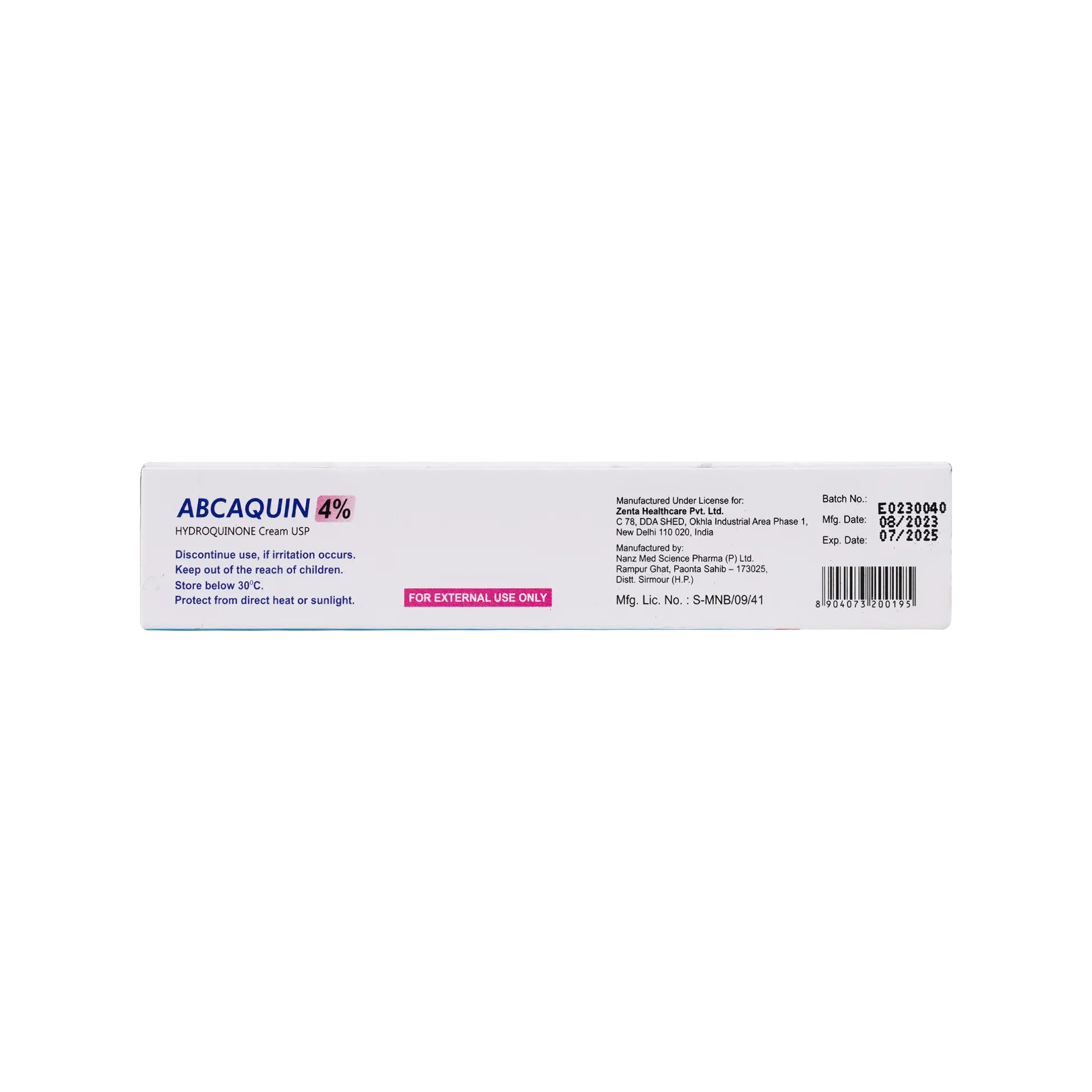 Abcaquin 4% Whitening & lightening Cream 30gm