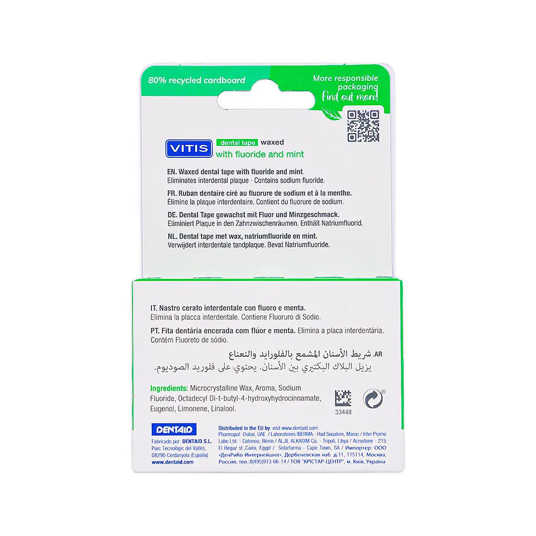 Vitis Soft Waxed Dental Tape-Green +3