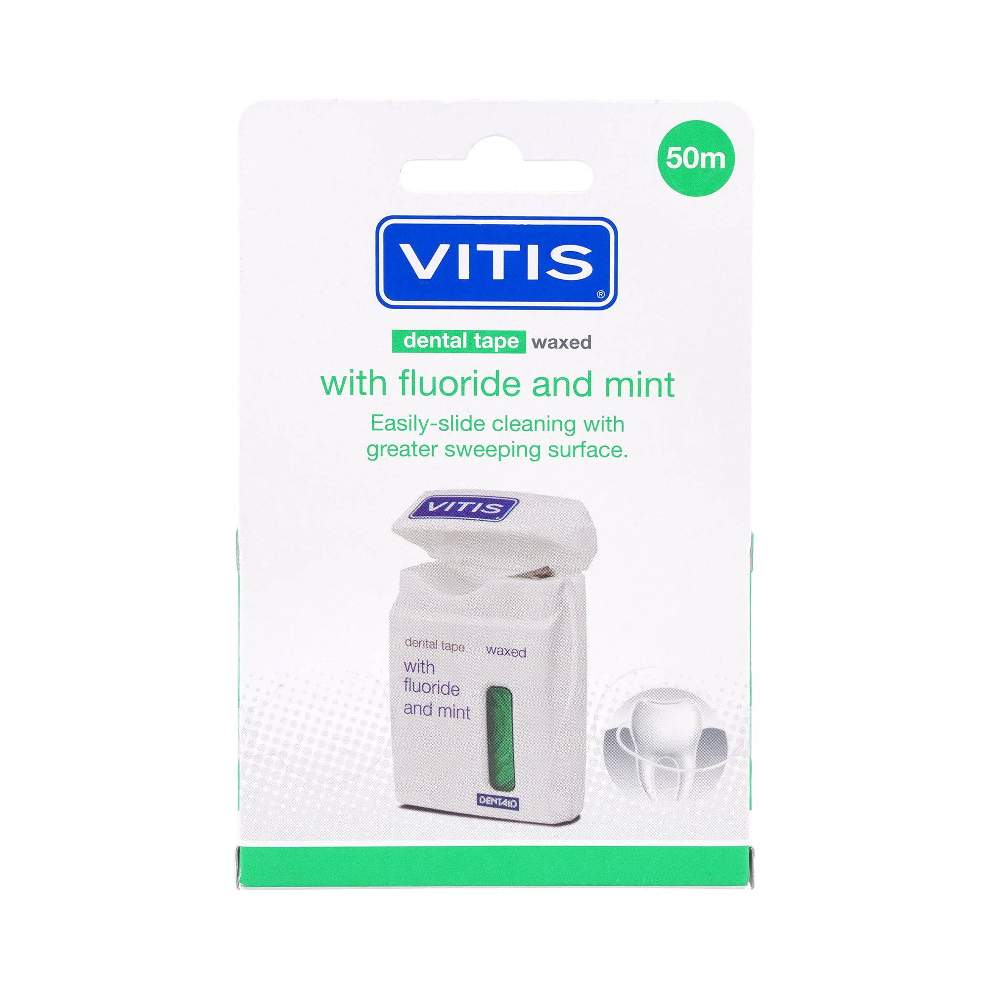 51257-Vitis Soft Waxed Dental Tape-Green