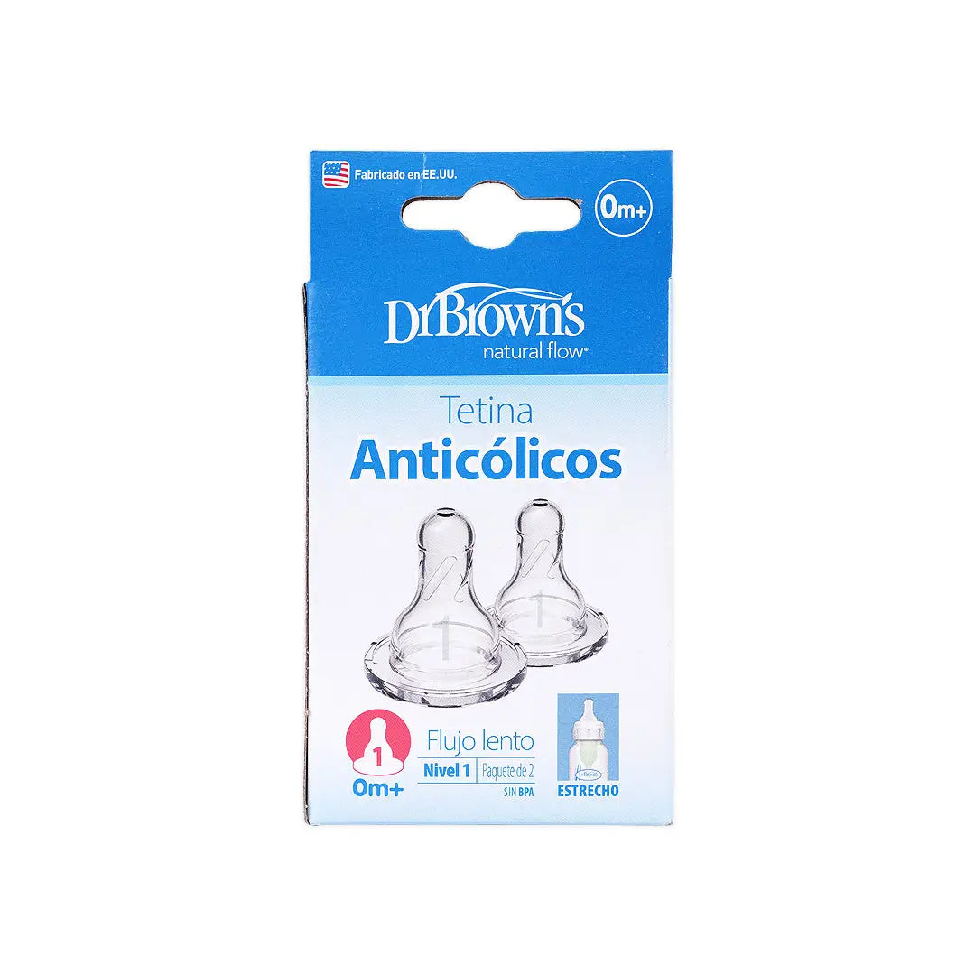 Dr Browns Natural Flow 2 Silicone Nipples(0m+)