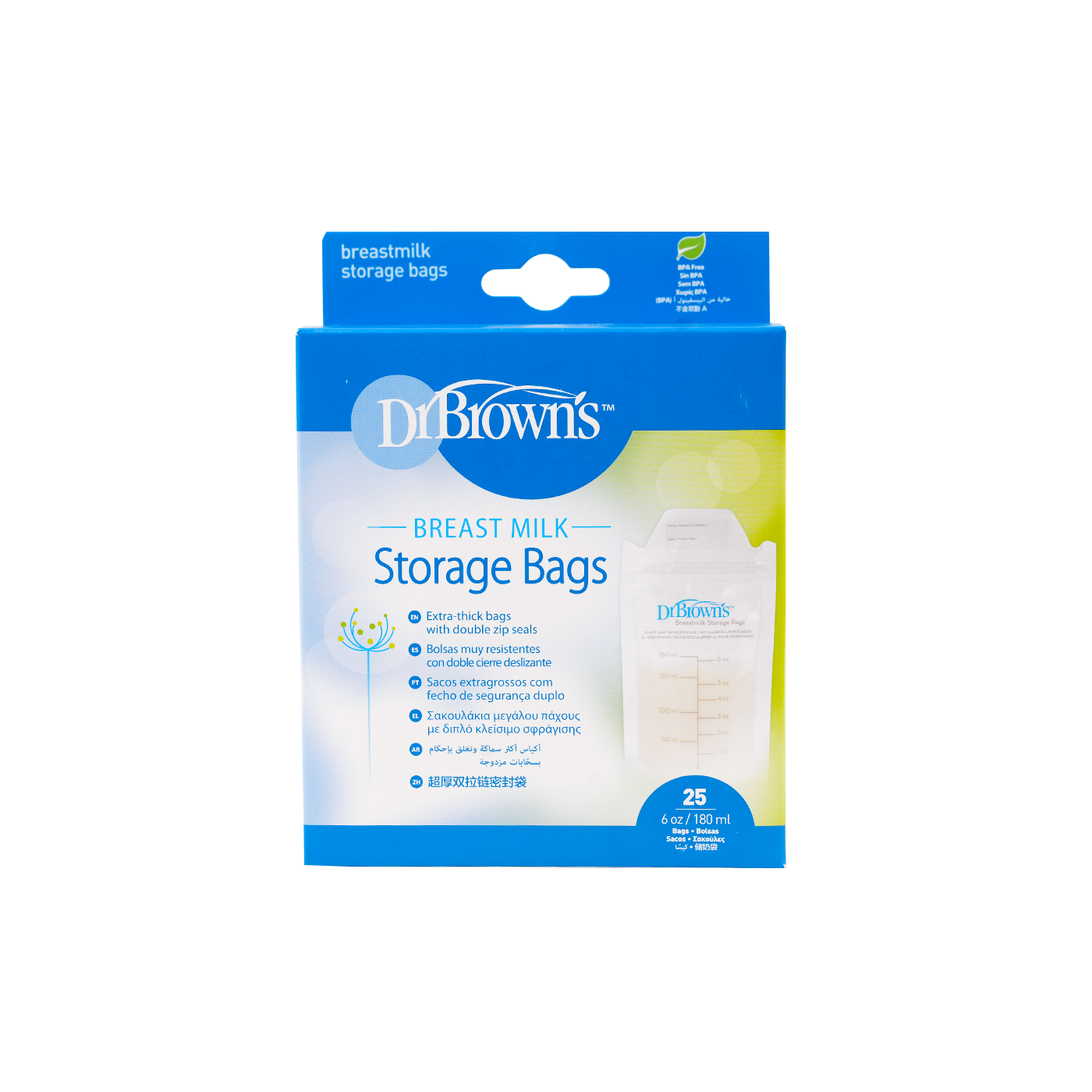 Dr Browns Breast Milk Storage Bags 180mlx25Pcs-2086