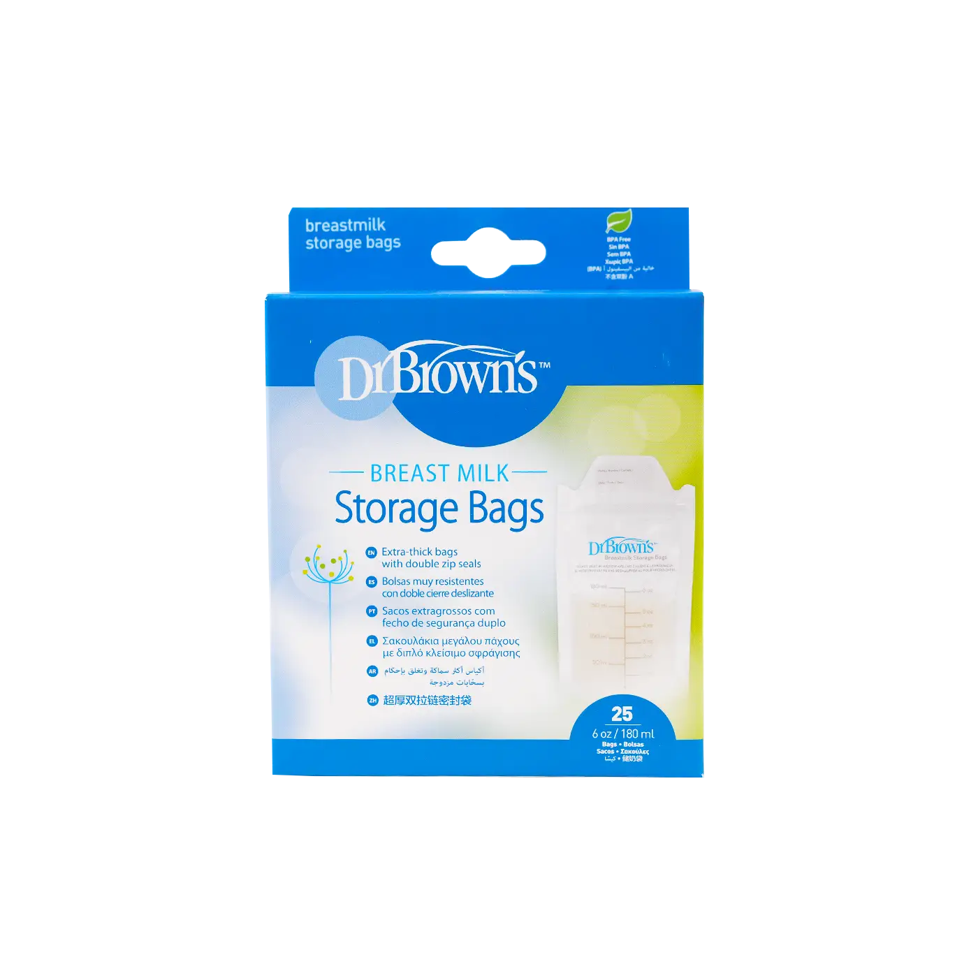 Dr Browns Breast Milk Storage Bags 180mlx25Pcs-2086