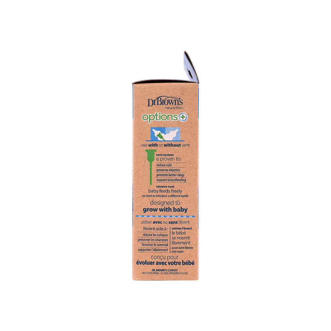 Dr Browns Anti-Colic Baby Glass Bottle(0m+)2x120ml