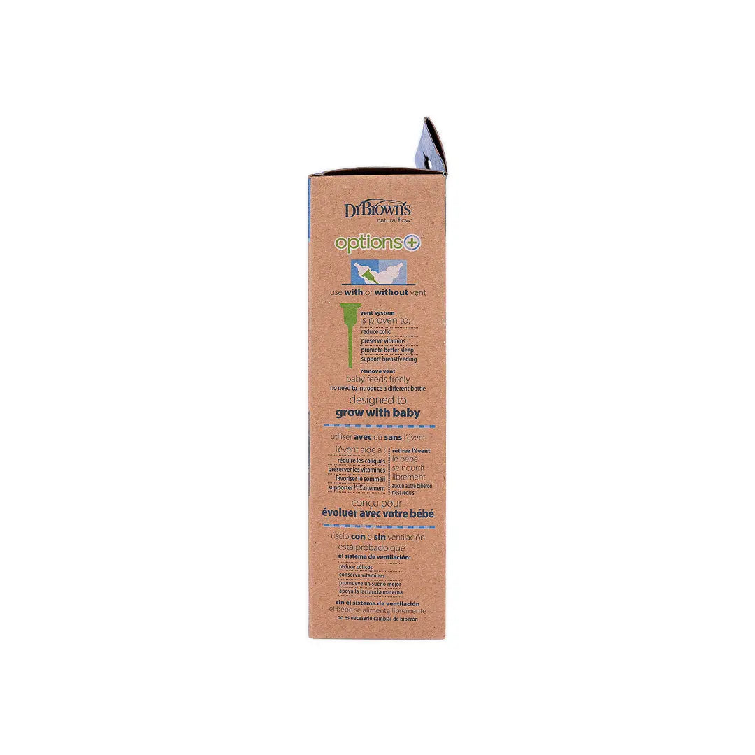 Dr Browns Anti-Colic Baby Glass Bottle(0m+)2x250ml