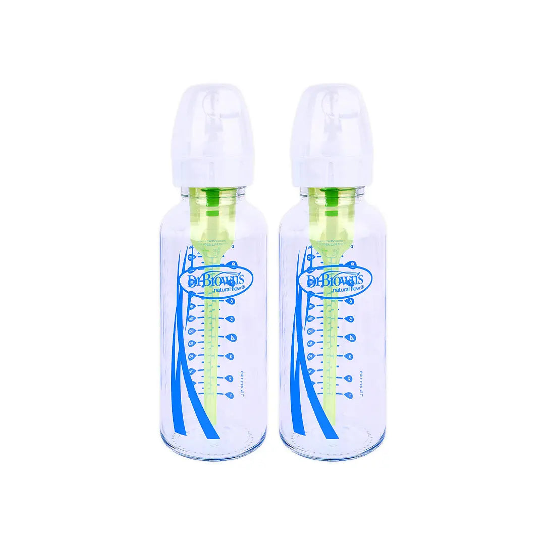Dr Browns Anti-Colic Baby Glass Bottle(0m+)2x250ml
