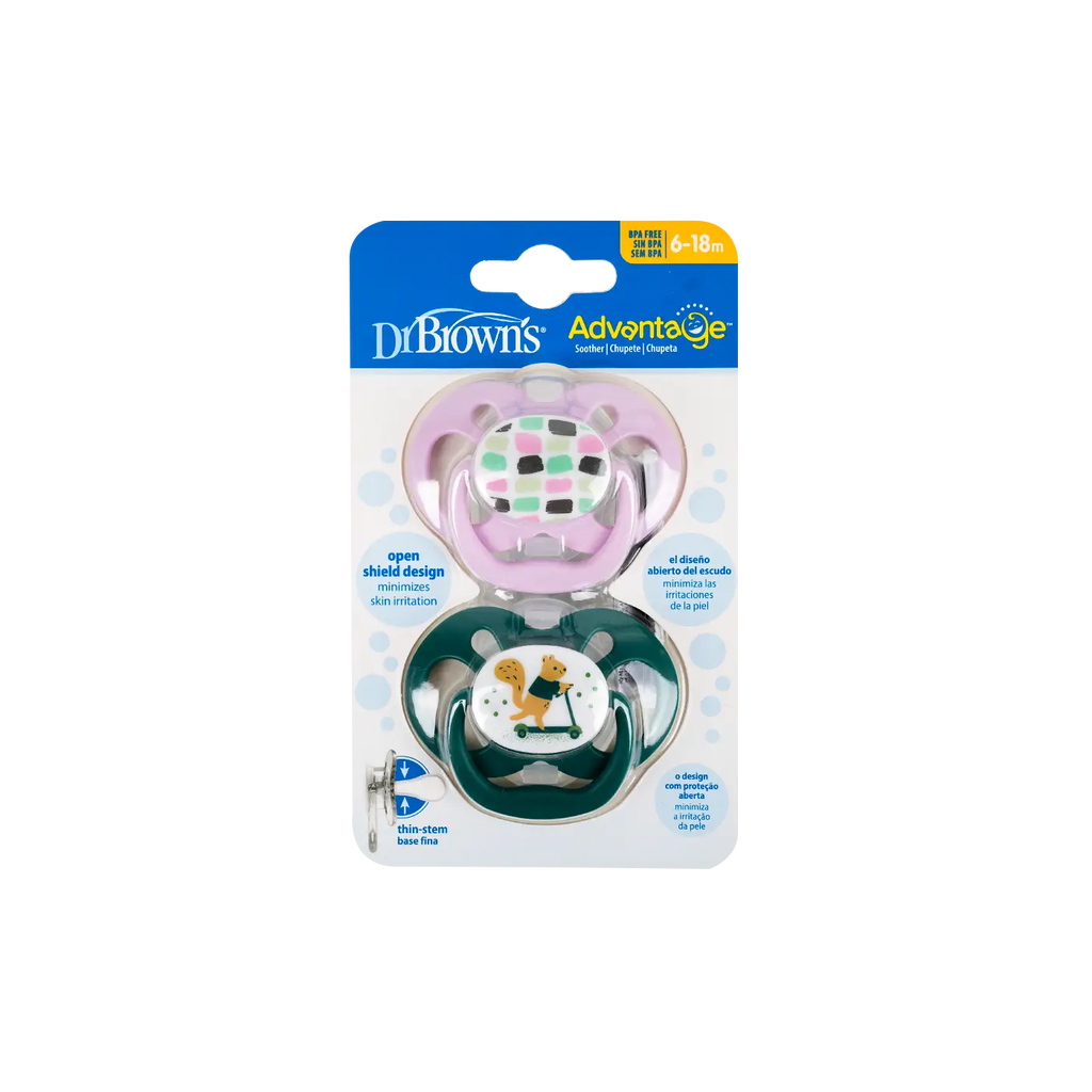 Dr Browns Advantage Pacifier Pink(6-18m)-6634