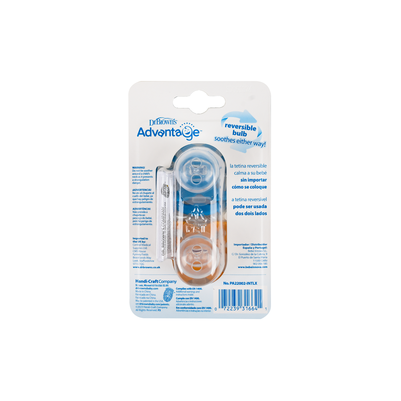 Dr Browns Advantage Pacifier Blue(6-18m)-6641