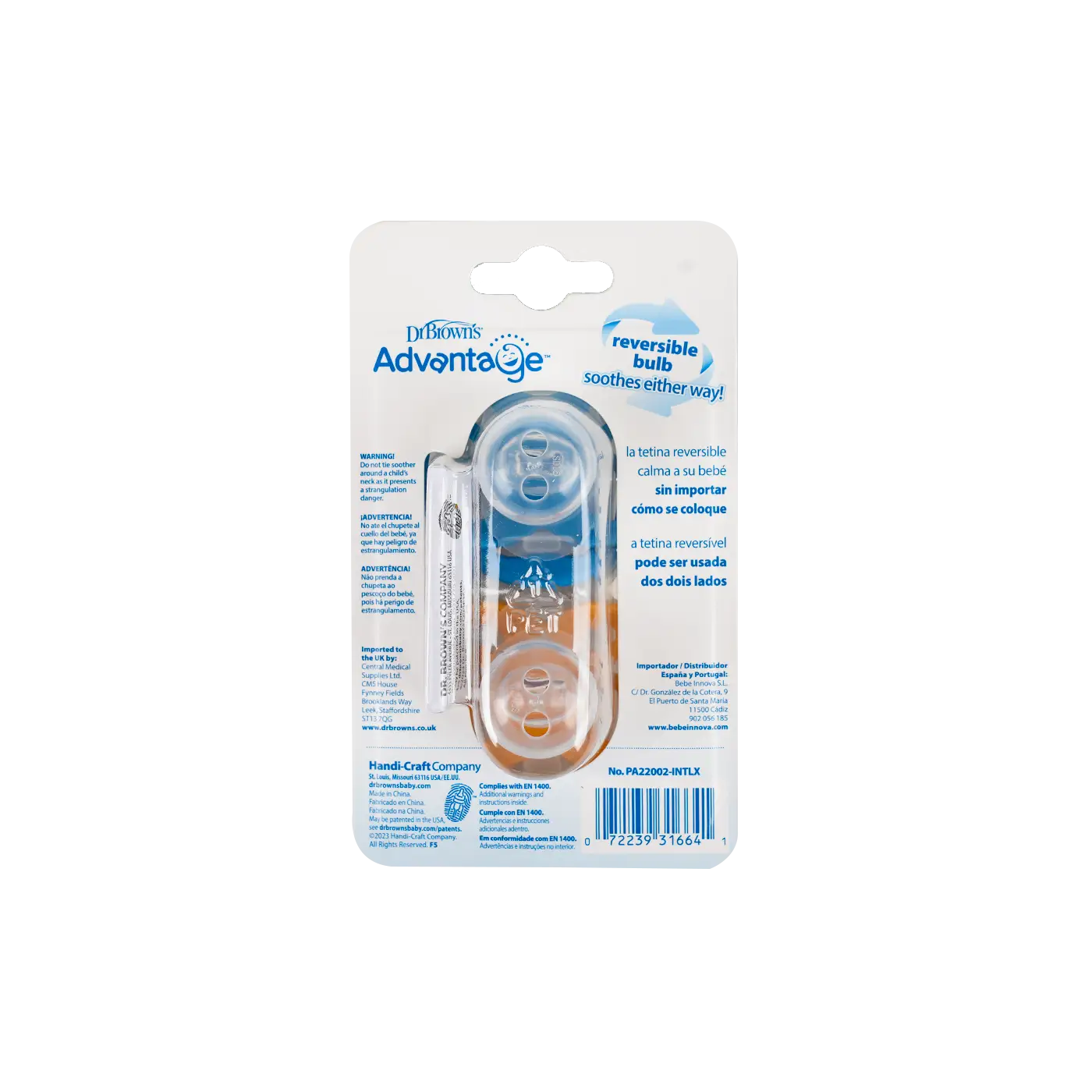 Dr Browns Advantage Pacifier Blue(6-18m)-6641